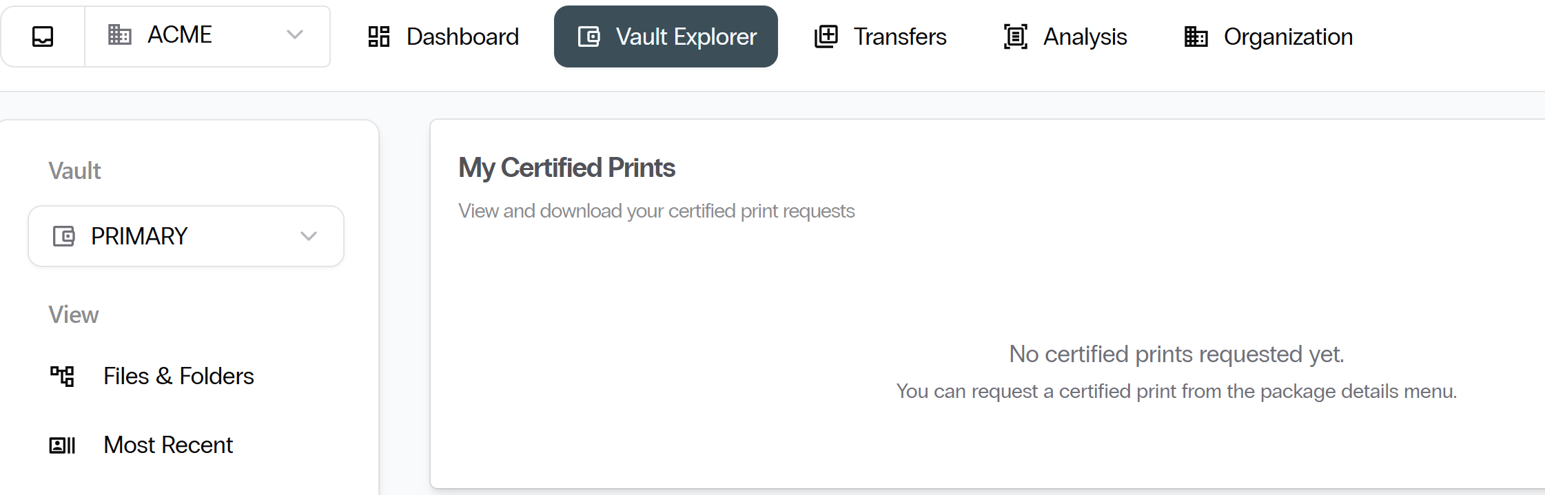 Certified Prints