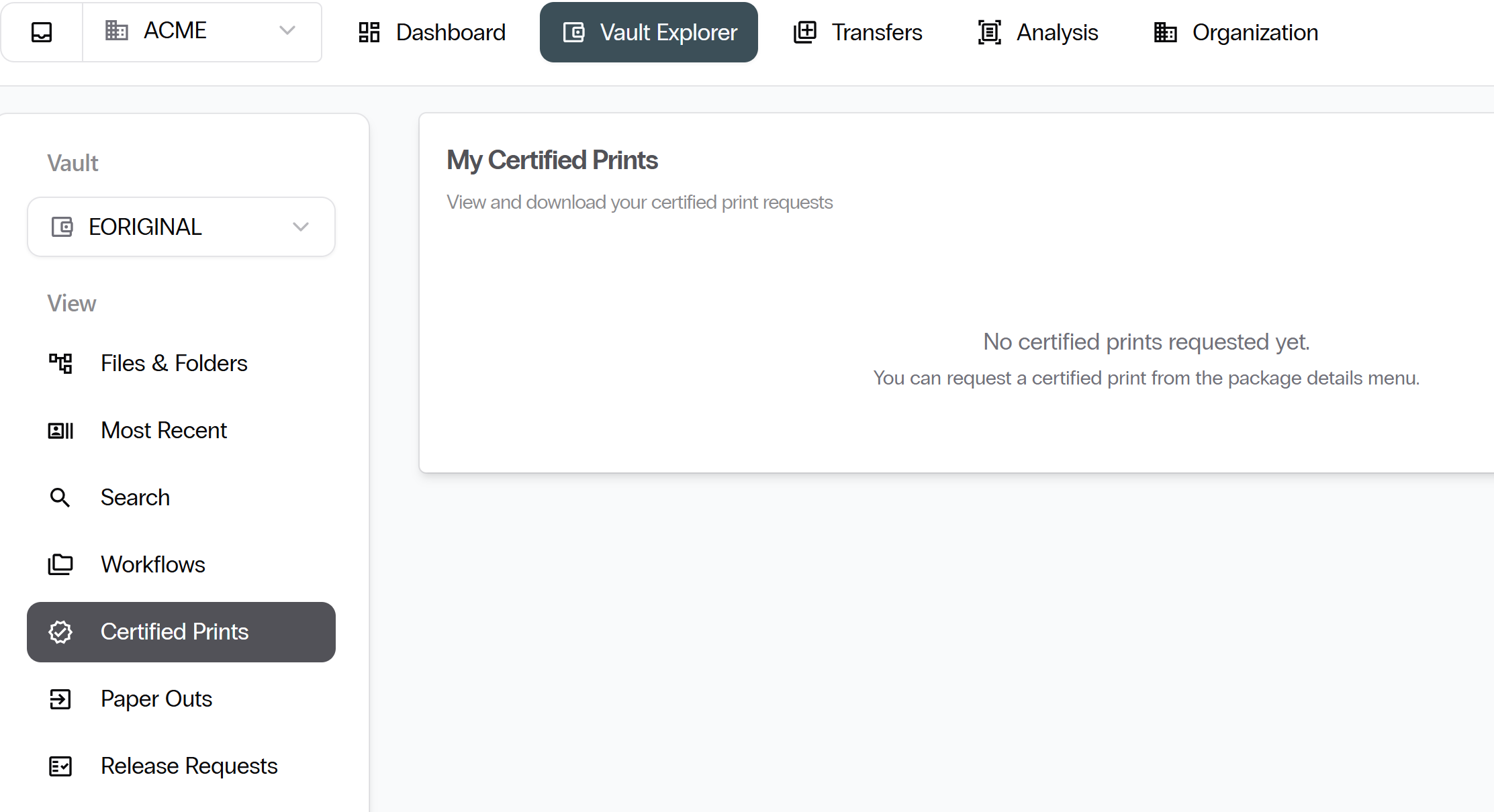 Certified Prints