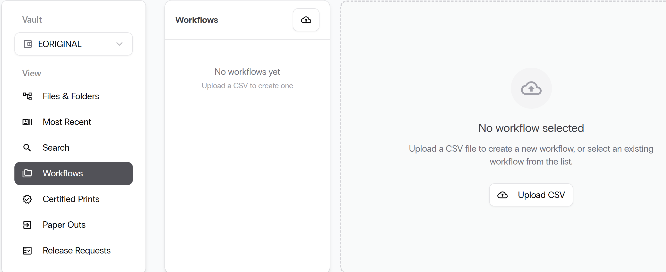 Workflows Sidebar